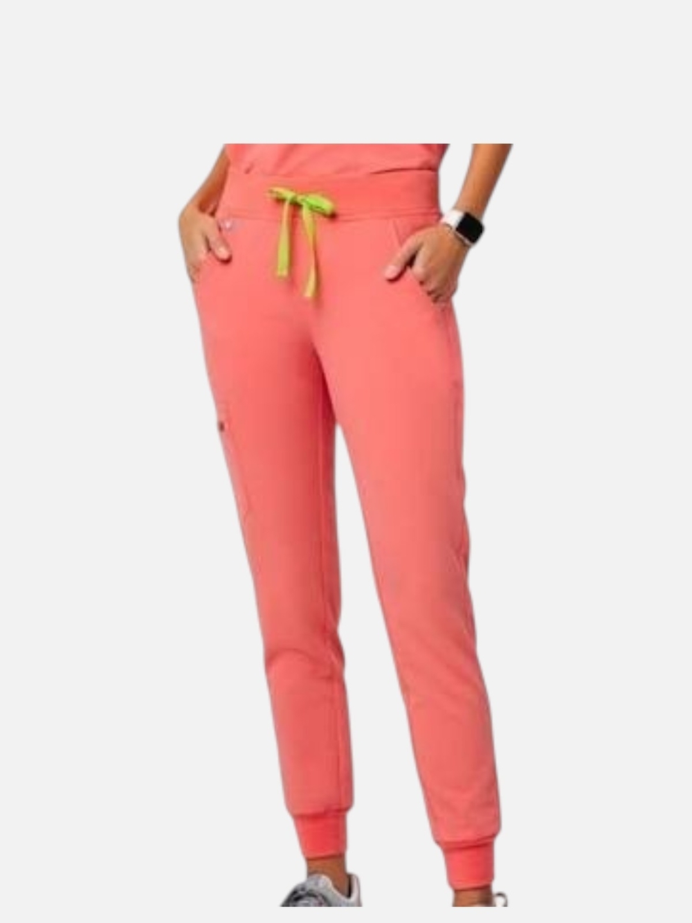 Figs Hot Coral Zamora Jogger